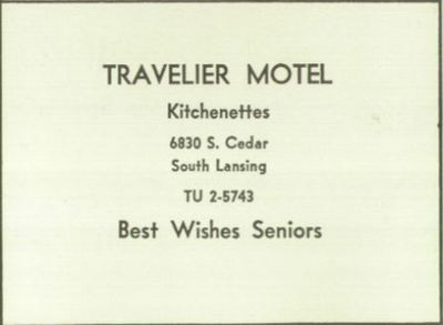 Travelier Motel - 1966 Holt High Yearbook Ad